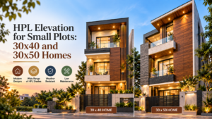 HPL Elevation for Small Plots: 30x40 and 30x50 Homes