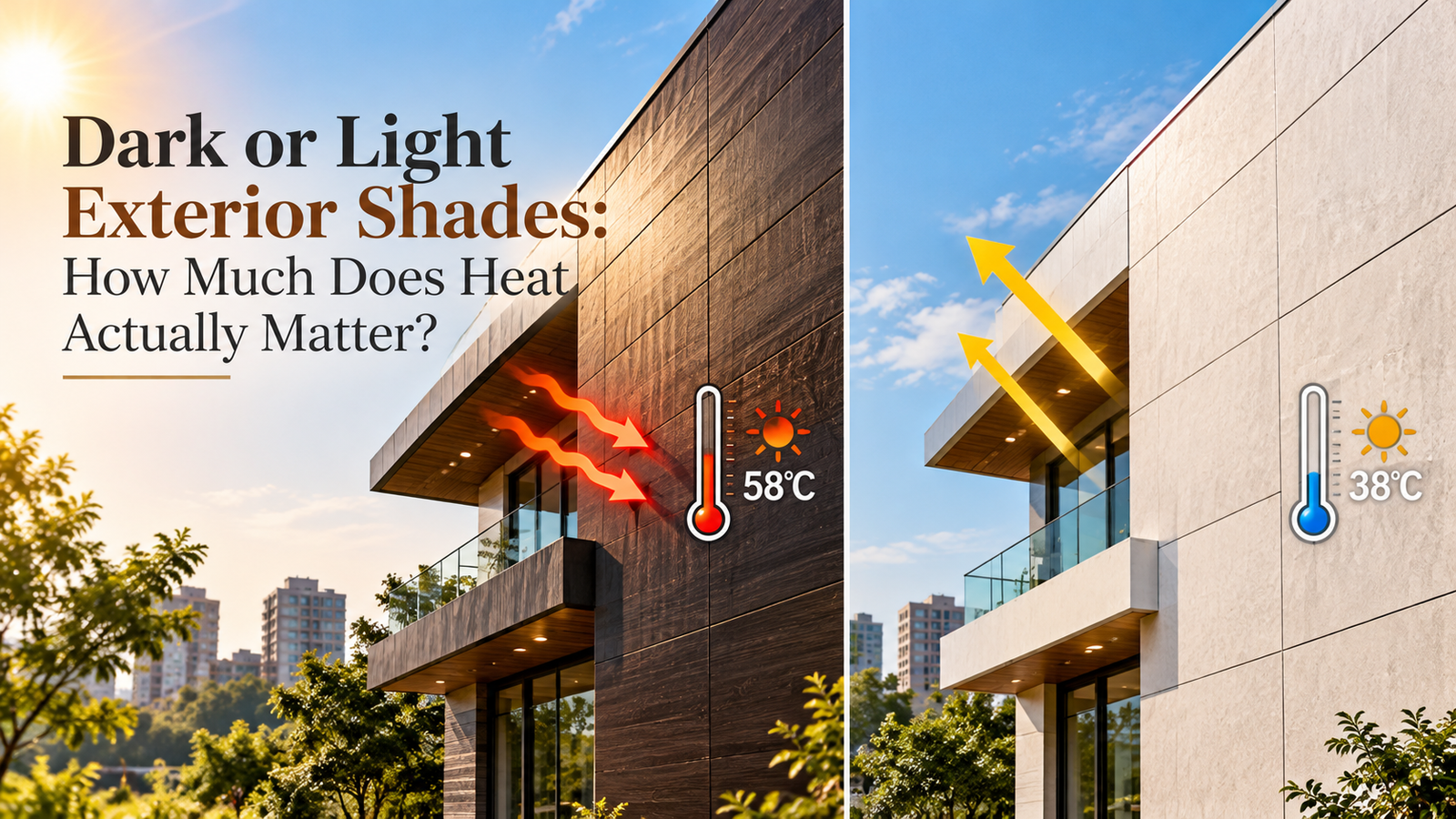 Dark or Light Exterior Shades: How Much Does Heat Actually Matter?