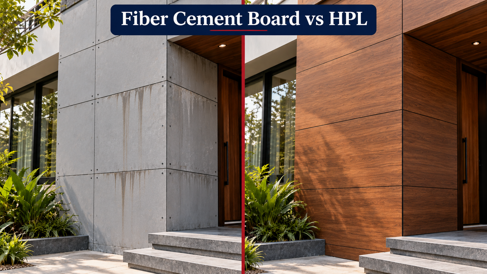 fiber cement board for exterior wall